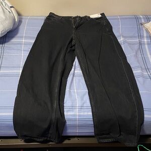 Uniqlo Black Baggy Curve Jeans